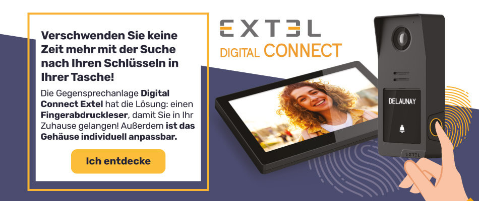 Verschwenden Sie keine Zeit mehr mit der Suche nach Ihren Schlüsseln in Ihrer Tasche! Gegensprechanlage Digital Connect Extel