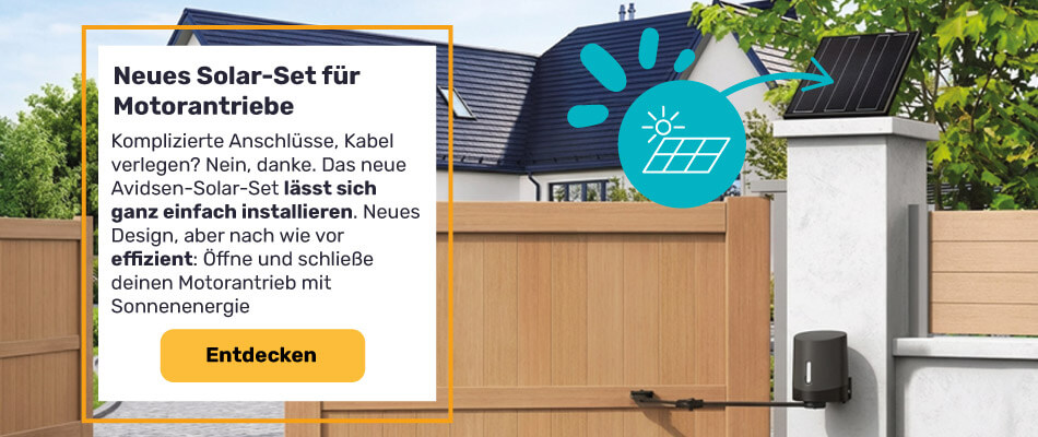 Entdecke unser neues Solar-Set f&uuml;r deinen Motorantrieb