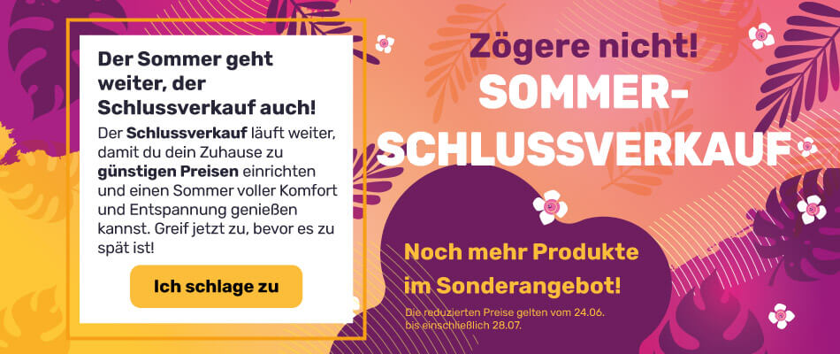 Sommerschlussverkauf: Es geht weiter!