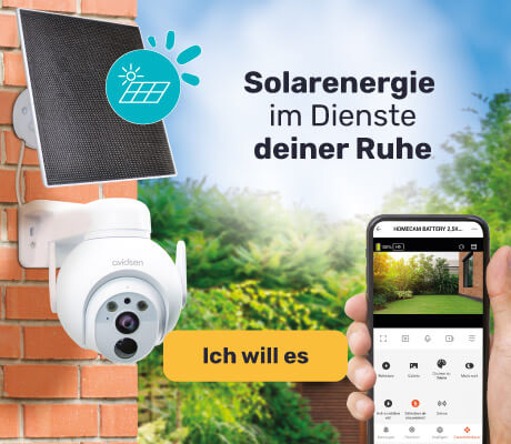 Motorisierte IP-Kamera f&uuml;r den Au&szlig;enbereich 2,5K Solar auf Batterie