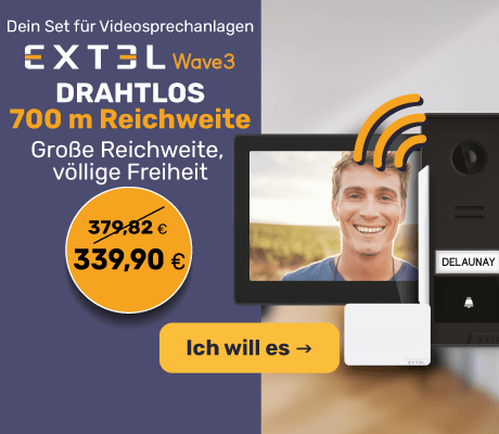 Set aus vernetzter Videosprechanlage + 700-m-T&uuml;r-Repeater f&uuml;r 339,90 &euro; statt 379,82 &euro;