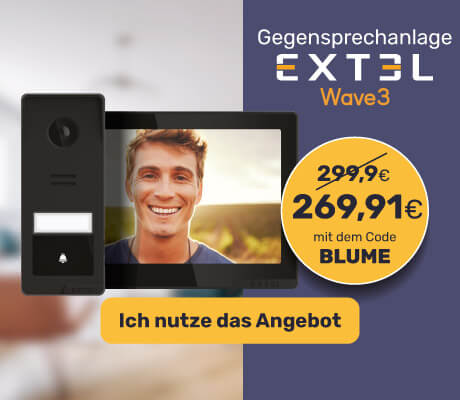 Hol dir die Wave 3-Gegensprechanlage: 10 % Rabatt mit dem Code BLUME
