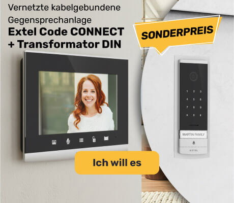 Sonderpreis: kabelgebundene Gegensprechanlage + DIN-Transformator