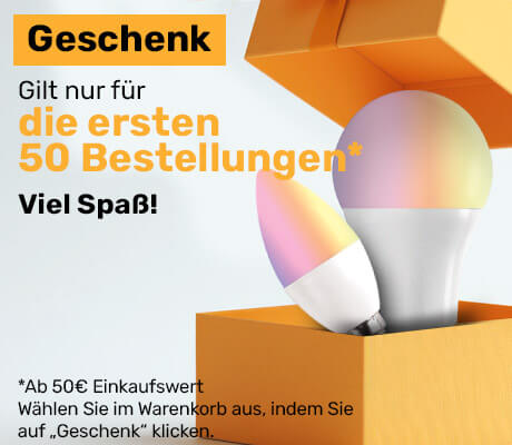 Geschenk gilt nur für die ersten 50 Bestellungen