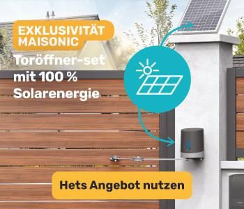 Motorisierung f&uuml;r Fl&uuml;geltore, komplett solarbetrieben