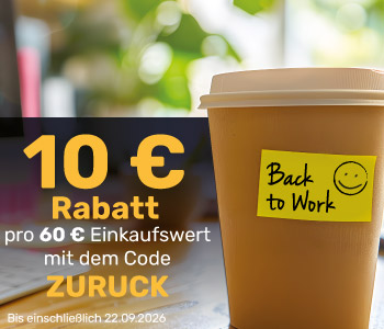 -10 &euro; pro 60 &euro; Einkaufswert mit dem Code ZURUCK