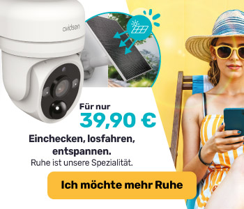 Reisen Sie unbeschwert,  wir passen auf Ihr Zuhause auf: Solar-Kamera für nur 39,90 €