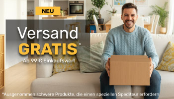 Profitier von kostenlosem Versand ab einem Einkaufswert von 99 €