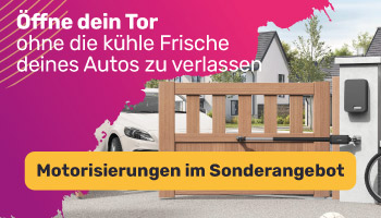 Antriebe im Sonderangebot: &Ouml;ffne dein Tor, ohne die k&uuml;hle Frische deines Autos verlassen zu m&uuml;ssen