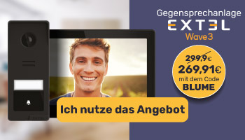Hol dir die Wave 3-Gegensprechanlage: 10 % Rabatt mit dem Code BLUME