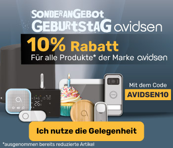 10% Rabatt Für alle Produkte der Marke avidsen mit dem Code AVIDSEN10 (ausgenommen bereits reduzierte Artikel)