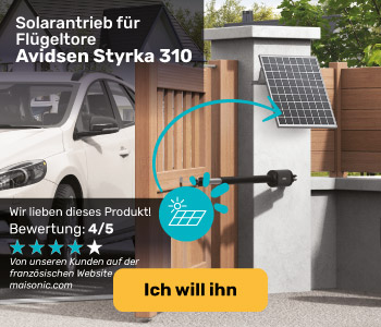 Mach dein Tor solarbetrieben mit dem Antrieb Styrka 310