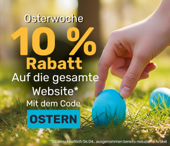 10 % Rabatt Auf die gesamte Website mit dem Code OSTERN