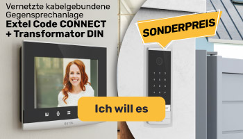 Sonderpreis: kabelgebundene Gegensprechanlage + DIN-Transformator