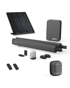 Solarantrieb f&uuml;r Fl&uuml;geltore + Digicode - Zylindermotor - Teha 410