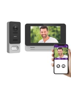Drahtlose, vernetzte 7-Zoll-Touchscreen-Videosprechanlage – WelcomeEye Wireless – Philips – 531039