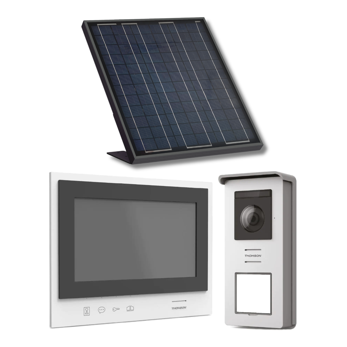 Ein komplettes Solar-Gegensprechanlage-Set