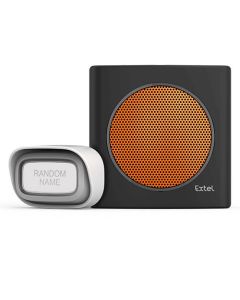 Drahtlose Türklingel mit 200 m Reichweite und 6 wählbaren Klingeltönen sowie Warnung bei niedrigem Batteriestand – diBi Flash Soft Orange – Extel – 081741