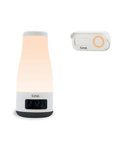 Schnurlose Türklingel MOOD mit Bluetooth-Lautsprecher und integrierter Lampe.