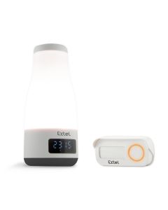 Schnurlose Türklingel MOOD mit Bluetooth-Lautsprecher und integrierter Lampe.