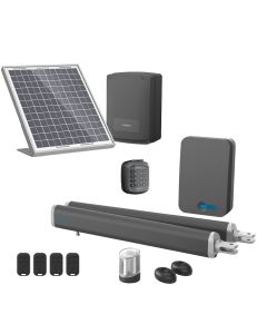 Solarantrieb mit Avidsen Teha SE-Zylindern und Digicode für Flügeltore