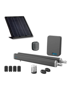 Solarantrieb mit Avidsen Teha SE-Zylindern und Digicode für Flügeltore