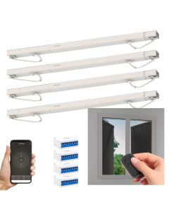 Set mit 4 vernetzten Antrieben für Klappfenster Avidsen Home Open W