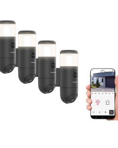 Set mit 4 motorisierten Außen-Überwachungskameras Thomson Rheita 100