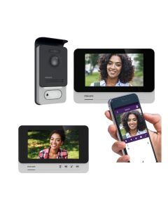 Schnurgebundenes Bildtelefon mit Smartphone-Anschluss und 2 Displays - WelcomeEye Connect 2