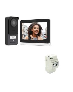 Verkabeltes und angeschlossenes Bildtelefon Bild in 3K-Qualität Philips WelcomeEye Connect 3 mit Transformator