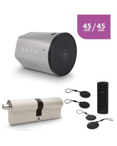 Extel Lock Smart Lock Set + Zylinder 45/45 mm + Funk-Tastatur + 2 zusätzliche Schlüsselkarten