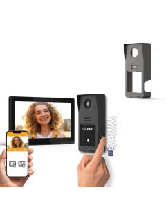 Kabelgebundene Gegensprechanlage Digital Connect + Gehäuse in Graphit