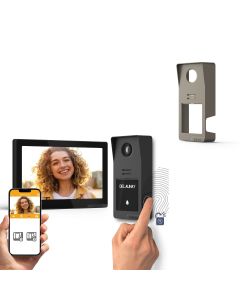 Kabelgebundene Gegensprechanlage Digital Connect + Gehäuse in Titangrau