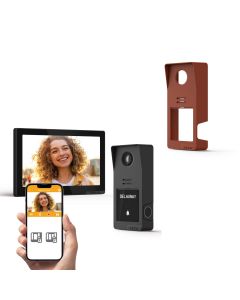 Kabelgebundene Gegensprechanlage Digital Connect + Gehäuse in Terrakotta