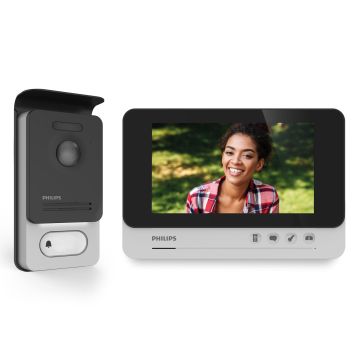 WelcomeEye Comfort 2-Draht-Videosprechanlage mit Doppelsteuerung, erweiterbar – Philips – 531019