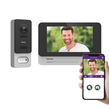Drahtlose, vernetzte 7-Zoll-Touchscreen-Videosprechanlage – WelcomeEye Wireless – Philips – 531039