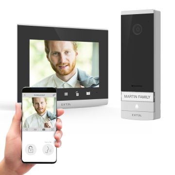 Kabelgebundene, vernetzte Videosprechanlage mit QR-Code – Connect 2 – Extel – 720324