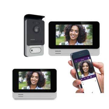 Schnurgebundenes Bildtelefon mit Smartphone-Anschluss und 2 Displays - WelcomeEye Connect 2