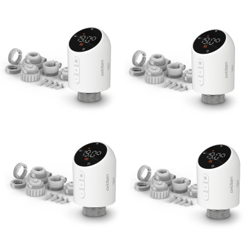 4er-Set vernetzte Thermostatventile „HomeFlow TRV“ von Avidsen