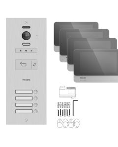 Gegensprechanlage für 4 Wohnungen/Büros – Philips WelcomeHive 2 Gegensprechanlage für 4 Wohnungen/Büros – Philips WelcomeHive 2