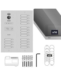 Gegensprechanlage für 16 Wohnungen/Büros – Vigik-kompatibel – Philips WelcomeHive 2