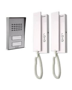 Kollektive Audio-Gegensprechanlage für 2 Wohnungen - erweiterbar auf 4 - Extel Multipro 3