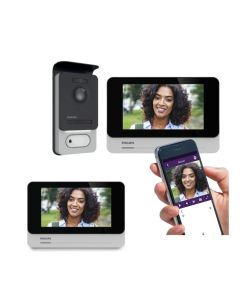 Schnurgebundenes Bildtelefon mit Smartphone-Anschluss und 2 Displays - WelcomeEye Connect 2
