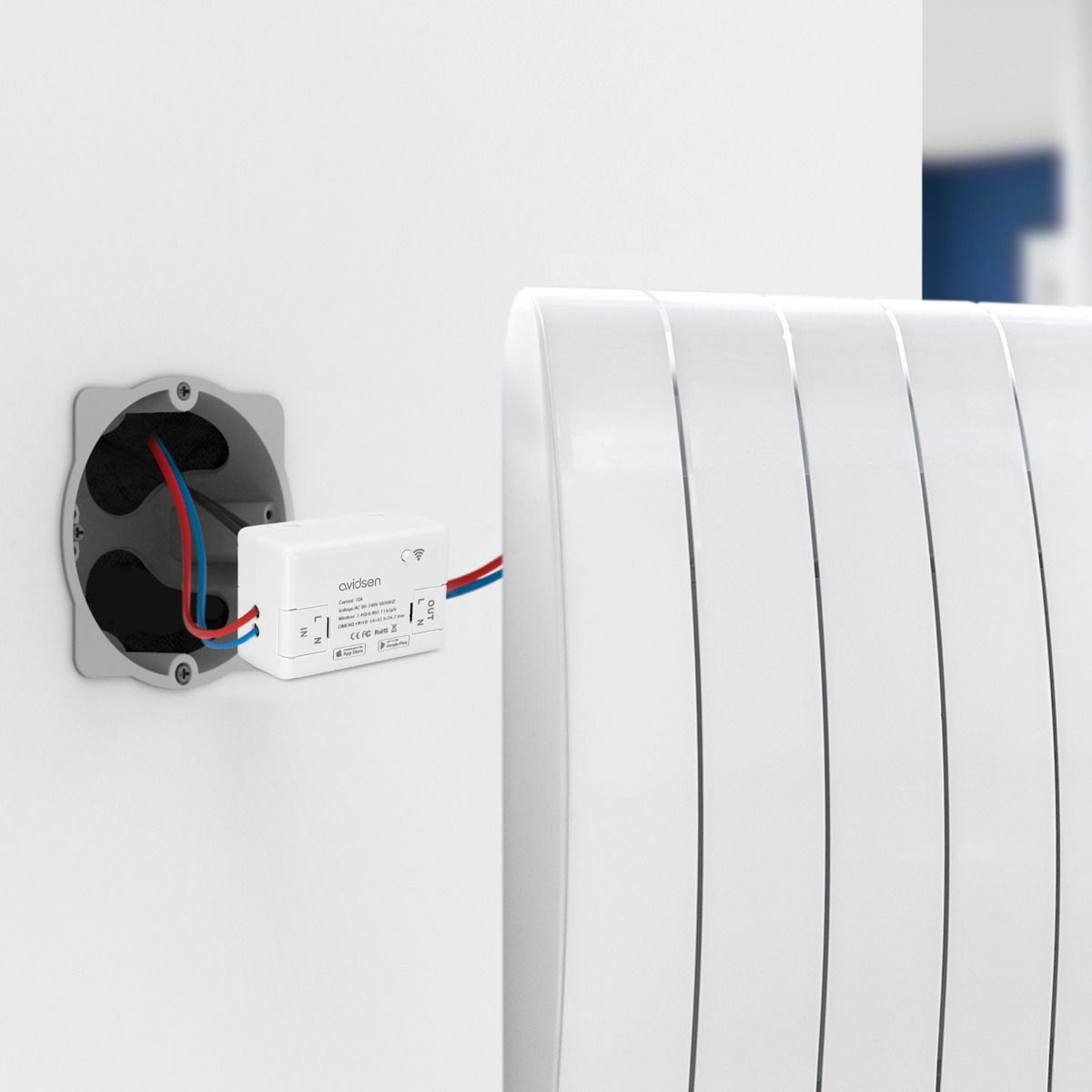 HomeControl hinter einer Steckdose installieren