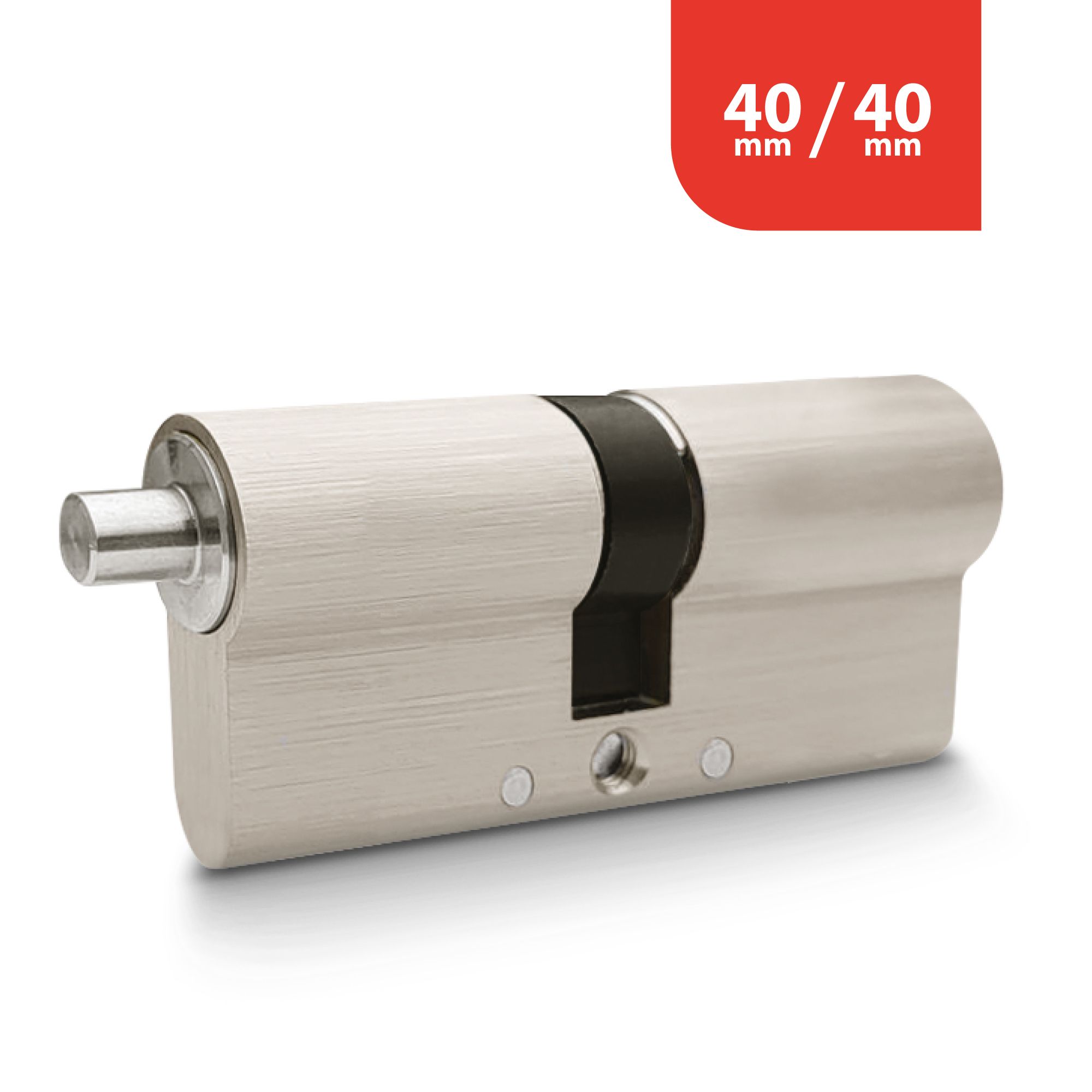 Der 40/40-Zylinder ist mit dem angeschlossenen Schloss von Extel Lock kompatibel