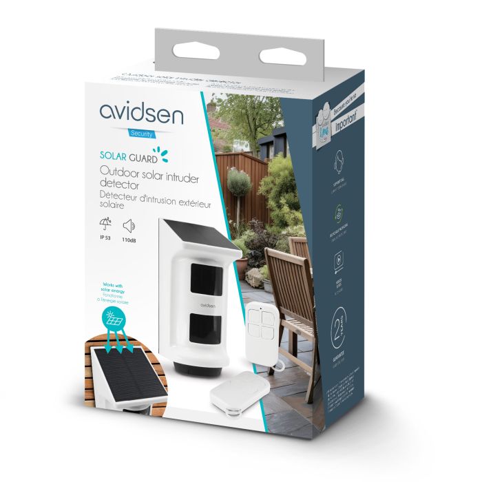 Solarer Einbruchsmelder für den Außenbereich 110 dB Sirene - Solar Guard - Avidsen - 100026