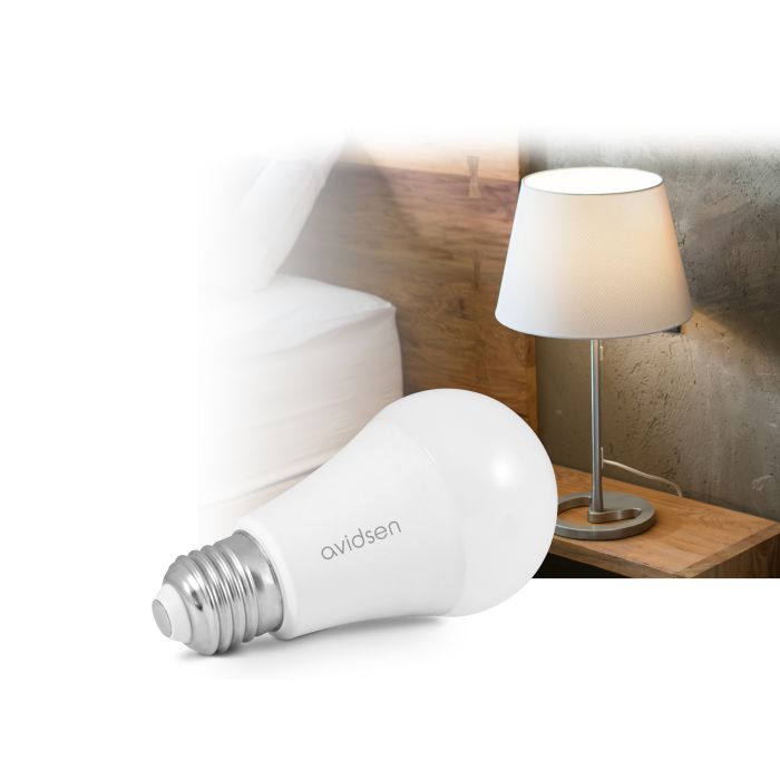 Start Connect Kit Avidsen Home (angeschlossene Steckdose + fest installierte angeschlossene Kamera + angeschlossene Glühbirne).
