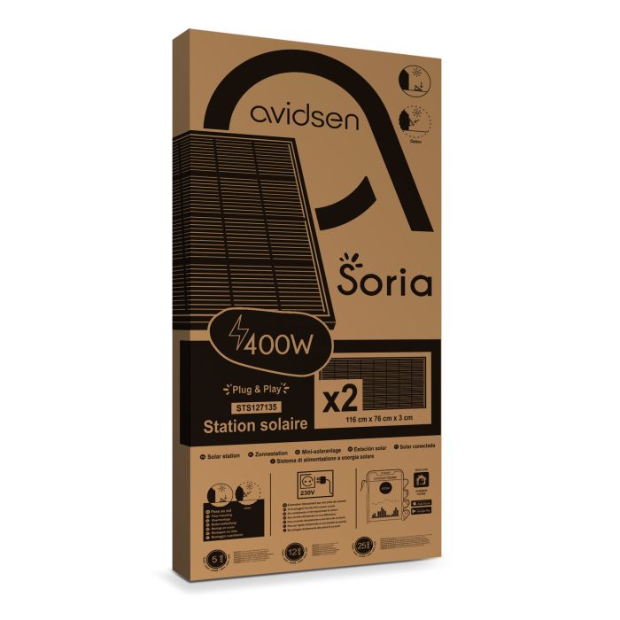 Solarset Soria 400W plug and play mit Bodenmontage - Avidsen - 127135