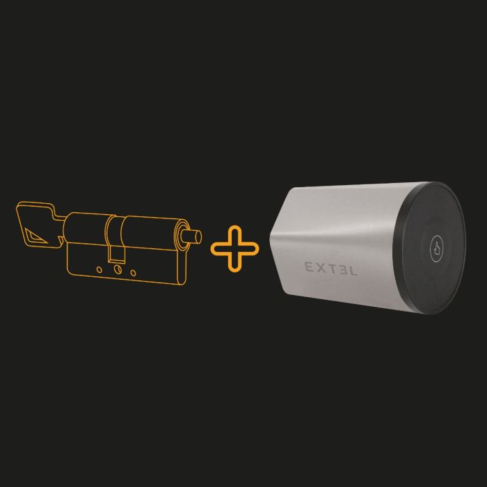 Extel Lock Smart Lock Set + Zylinder 40/40 mm + Funk-Tastatur + 2 zusätzliche Schlüsselkarten