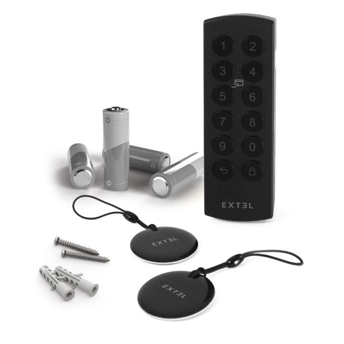 Extel Lock Smart Lock Set + Zylinder 40/40 mm + Funk-Tastatur + 2 zusätzliche Schlüsselkarten